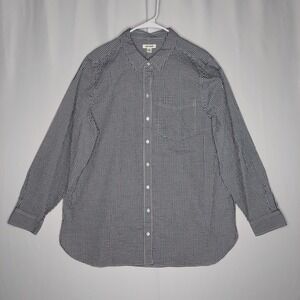 Good Threads Men Black Gingham Plaid Button Shirt XL Western Country‎ Preppy